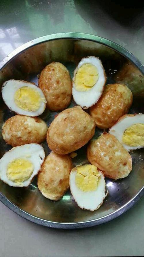 油炸煮熟雞蛋的做法