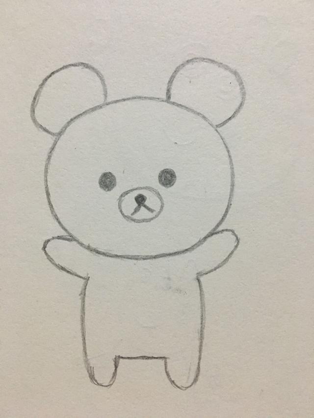 簡單又好看的簡筆畫 小熊（簡筆畫一看就會的可愛小熊畫法）9