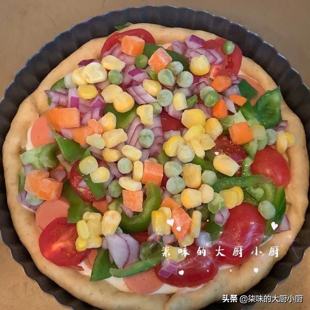 家庭版披薩餅胚的做法（家庭六寸小披薩）6