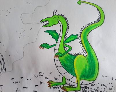 小孩恐龍簡單畫（兒童創意畫教程）15