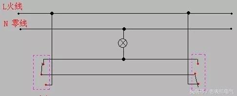 兩個開關分别控制兩個燈怎麼接線（兩個開關控制一個燈的多種接線法）3
