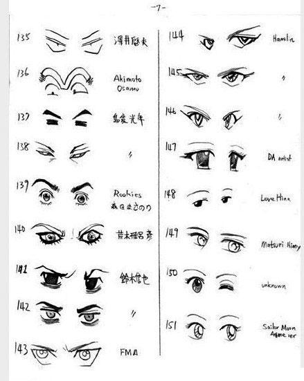 十種不同的眼睛畫法（各種眼睛的畫法）9