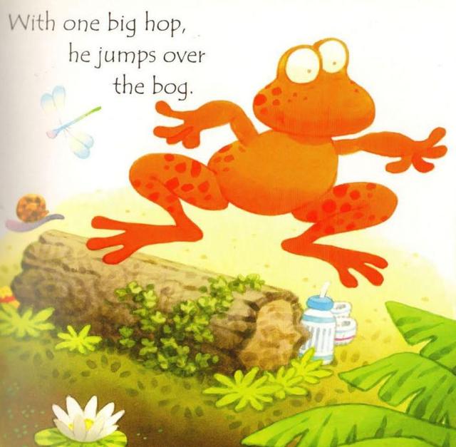 青蛙跳躍英文繪本（少兒英語學習之繪本故事No.236）2