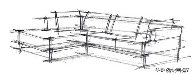 如何畫沙發簡單又好看（零基礎鋼筆畫單體家具繪制詳解沙發的繪制）8