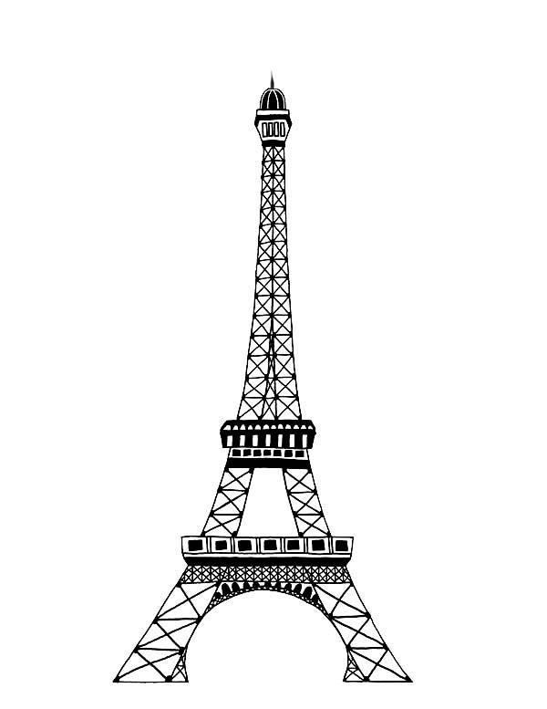 法國埃菲爾鐵塔怎麼畫（5張世界著名的埃菲爾鐵塔簡筆畫）4