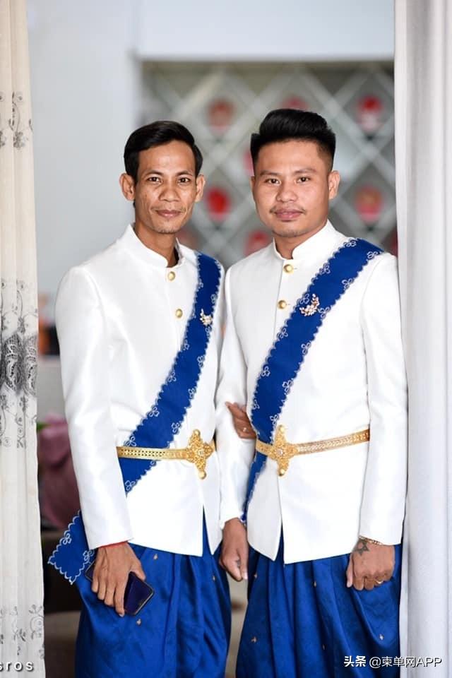 柬埔寨忘年戀（柬埔寨一對男同性戀結婚成為）1