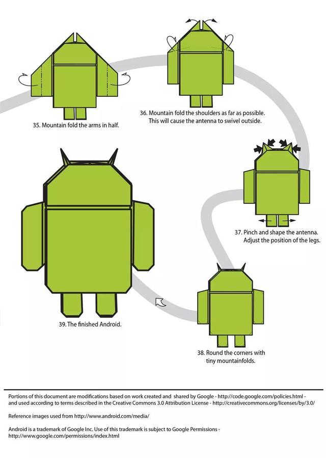 安卓小綠人界面（來折個Android小綠機器人兒吧）7