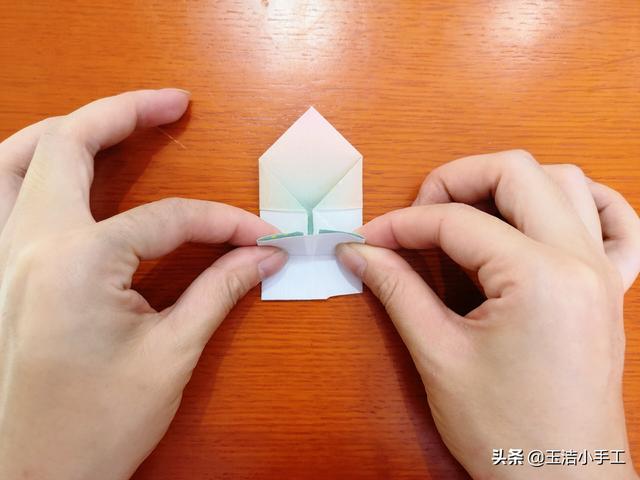 紙尖帽子的簡單折法教程（優雅的小禮帽折法很簡單）6