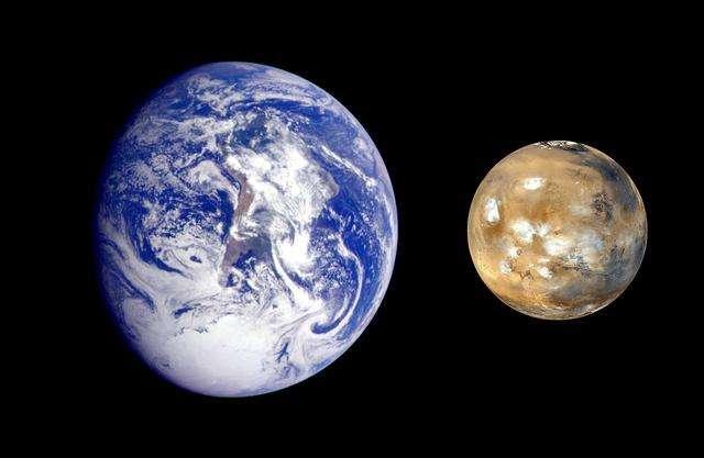 火星和地球哪個體積和質量大（地球比火星大很多）6