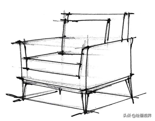 如何畫沙發簡單又好看（零基礎鋼筆畫單體家具繪制詳解沙發的繪制）5