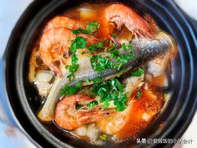 黃角魚做湯怎麼做（用黃魚和蝦做湯太鮮了）8