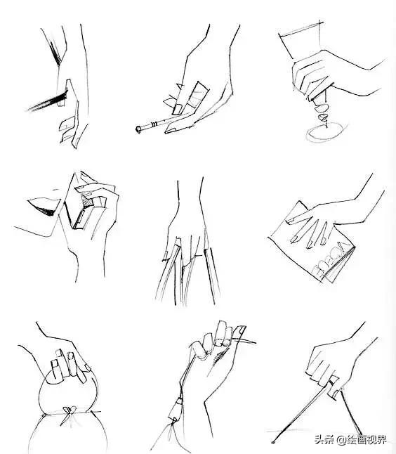 怎麼畫手勢又漂亮又簡單（教你30種常見手勢畫法）6