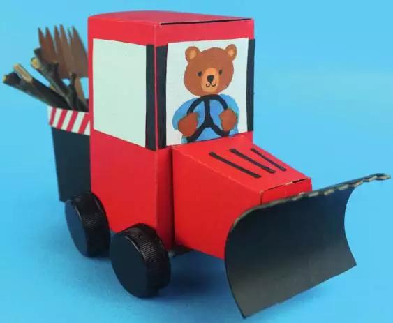 兒童自制手工玩具小汽車