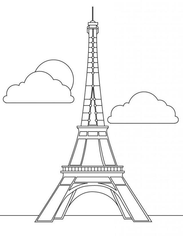 法國埃菲爾鐵塔怎麼畫（5張世界著名的埃菲爾鐵塔簡筆畫）2