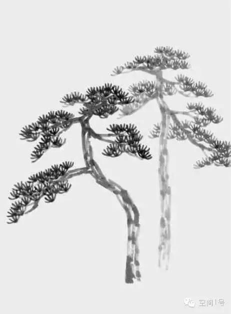 山水畫松樹的畫法步驟圖（書畫聯盟圖文示範教程）3