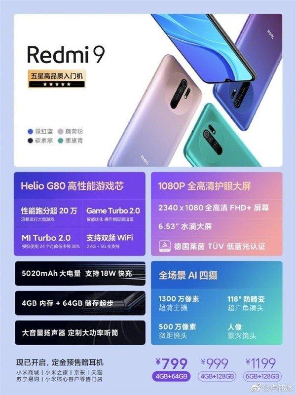 redmi500元左右的性價比手機（極緻性價比Redmi9手機）1