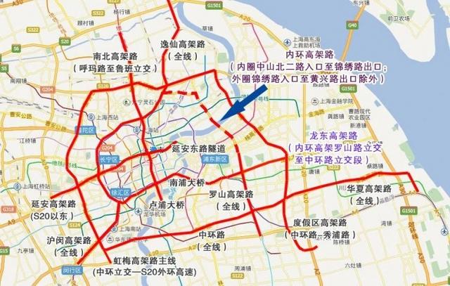 今日上海高架外牌限行嗎（龍東高架屬限行範圍）1