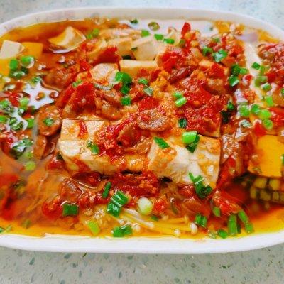 豆腐焖金針菇做法（這道豆瓣金針菇蒸豆腐比大廚做的還好吃）8