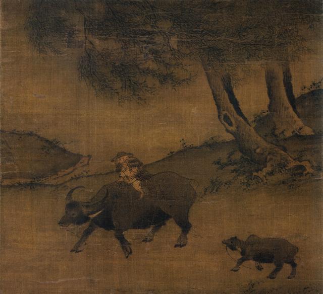 牧童騎黃牛歌聲振林樾的畫面（牧童騎黃牛歌聲振林樾）2