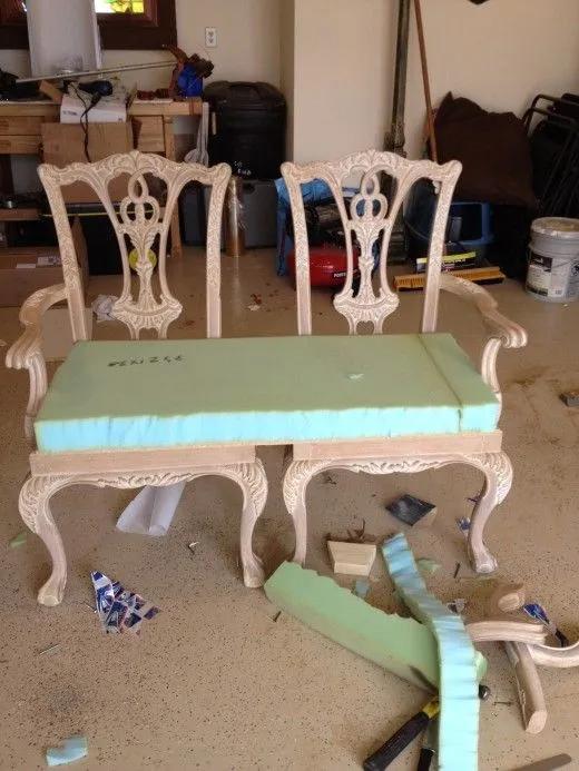 廢舊長條椅子的舊物改造（這些舊物都能做椅子）41