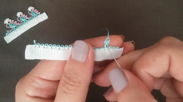 手縫花邊針法教程（帶你學習如何用水仙花鎖邊的針法）8