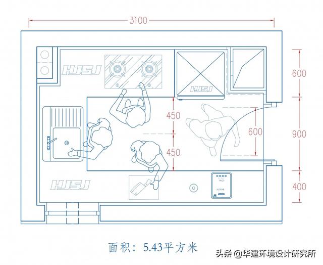 廚房尺寸平面标準圖（廚房最小尺寸标準設計指引HJSJ）16