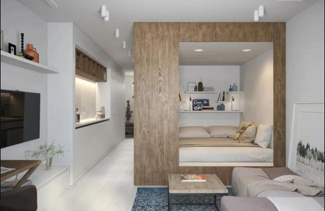 單身公寓客廳怎麼設計（單身公寓中打造立方體盒子）5