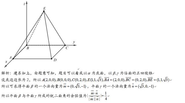 高一立體幾何綜合試卷（高考複習立體幾何專題訓練2）12