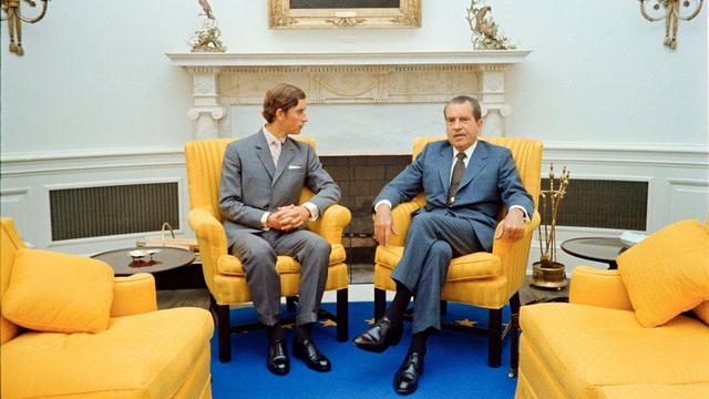 英國國王查爾斯談中英關系（英王查爾斯首次訪美被總統尼克松看好）1