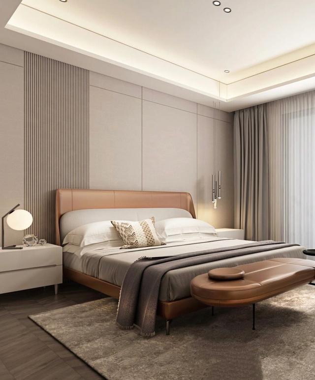 主卧室床頭背景牆簡單設計（27款最流行的卧室床頭背景牆設計分享）7