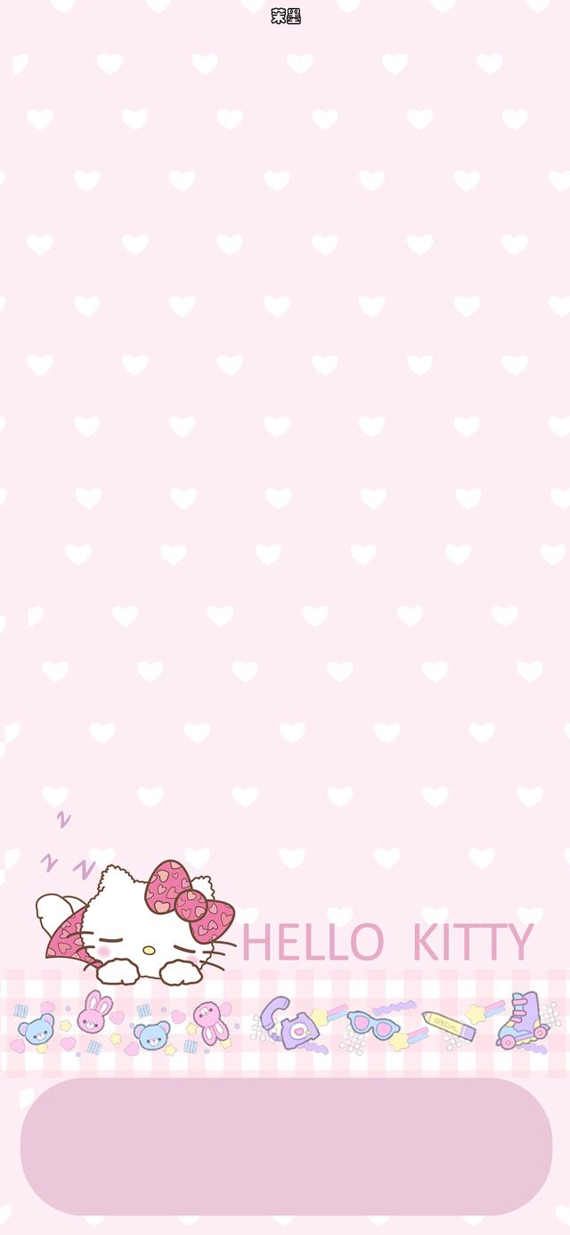 kitty貓粉色壁紙（粉色心壁紙HEllOkitty手機壁紙套圖）3