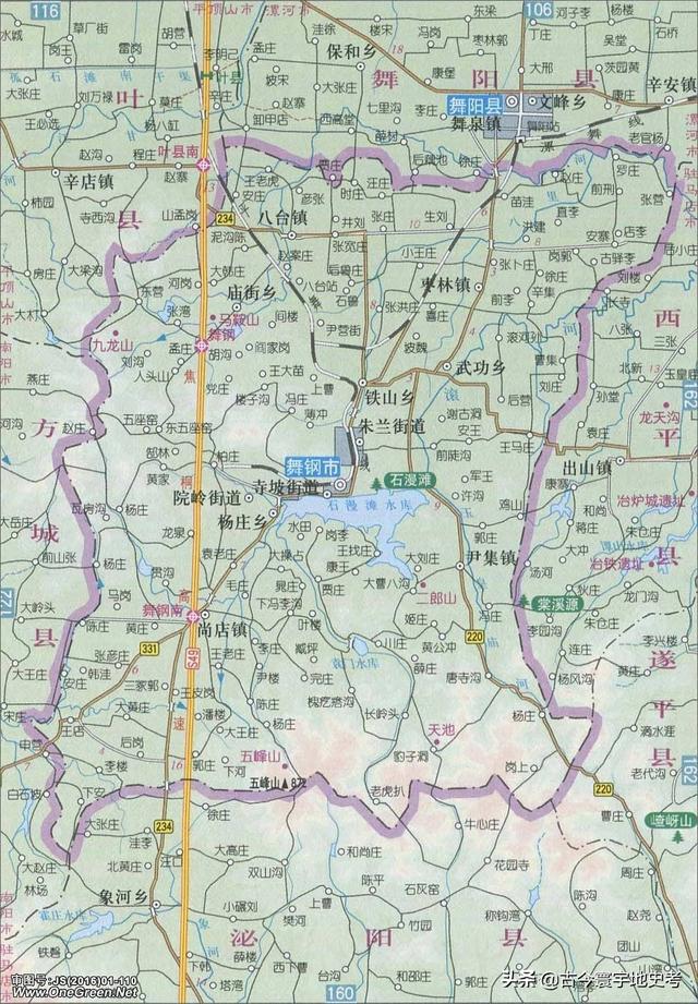 河南各縣市地圖（河南省各市縣地圖）34
