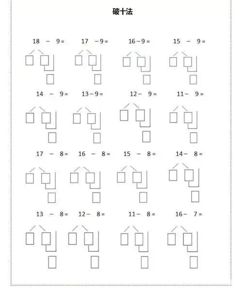 小學數學湊十和破十法過程（數學湊十法）9