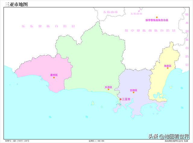 三沙市區劃圖高清大圖（2022年海南省及下轄各市縣标準地圖發布）7